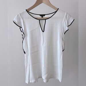 Flowy Top - Massimo Dutti (Size S - White) Silk